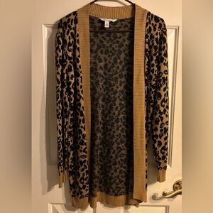 Nine West cheetah print cardigan